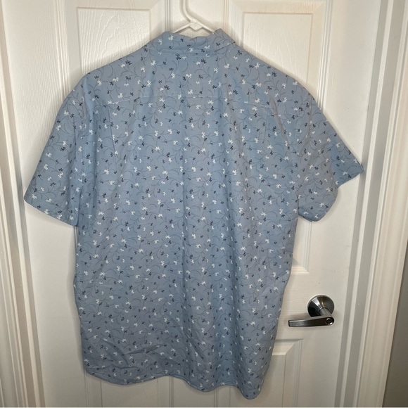 J. Crew Slim Fit Short Sleeve Floral Print Chambray Shirt XL - Picture 3 of 9